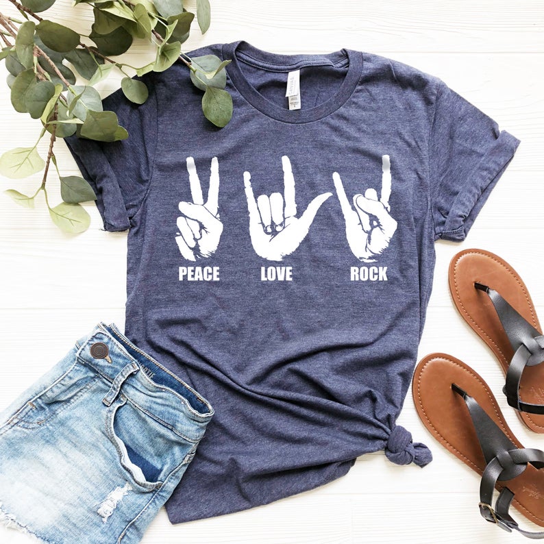 Peace Love Rock T-Shirt SR22A1