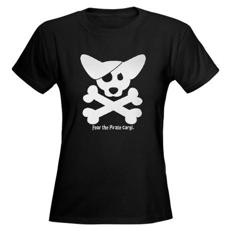 Pirate Corgi Skull T-shirt SD27A1