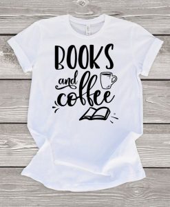 Books and Coffee T-Shirt SR8M1