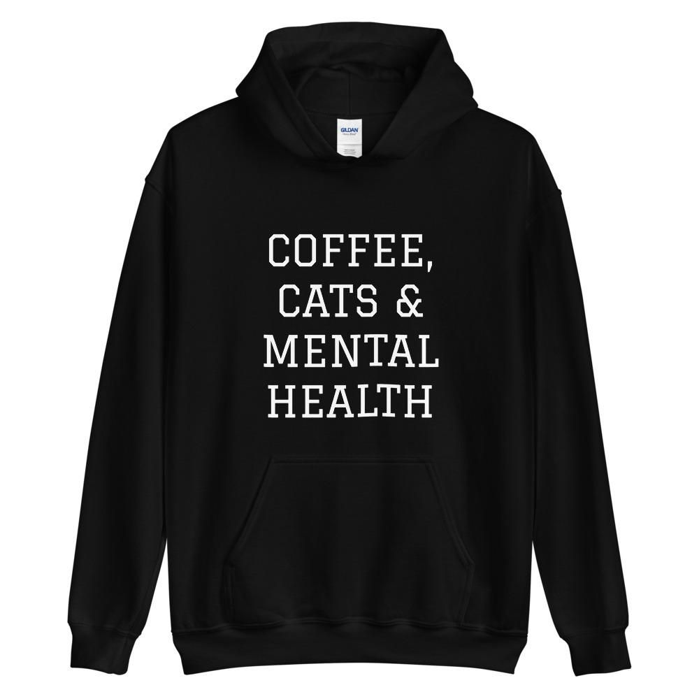 Coffee Cats & Mental Health Hoodie AL6M1