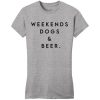 Weekends Dogs and Beer T-shirt SD20M1