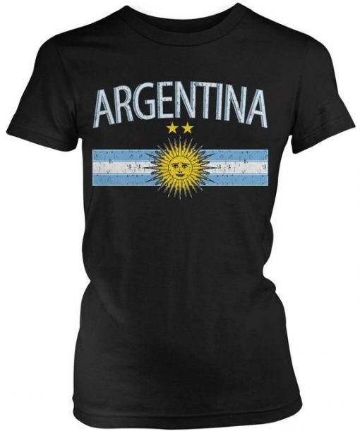 Distressed Argentina Country Flag T-Shirt AL14J1