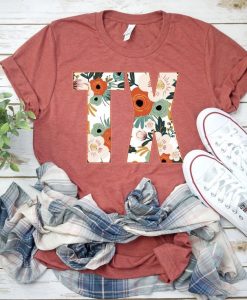 Texas TX Floral T-Shirt AL22M2