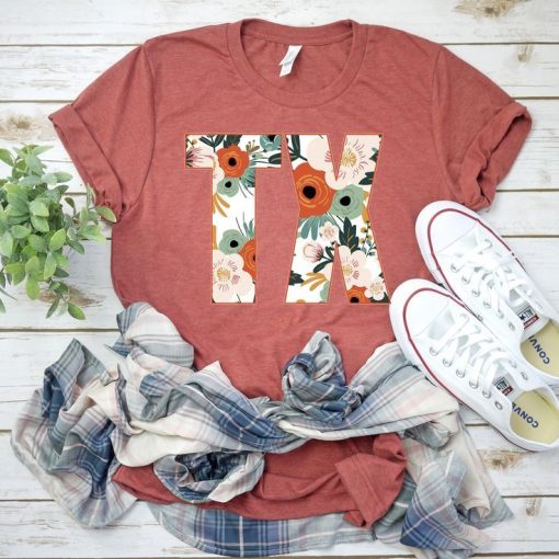 Texas TX Floral T-Shirt AL22M2