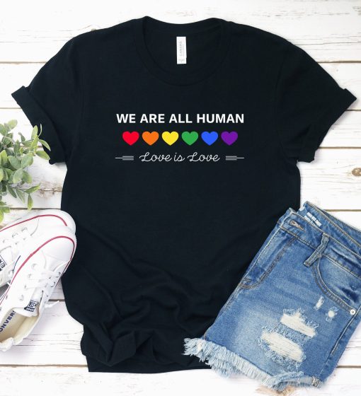 Proud Ally AF Rainbow Unicorn Lesbian Gay Pride LGBT T-Shirt AL13JN2