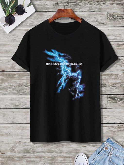 Men Lightning And T-Shirt AL5JN2