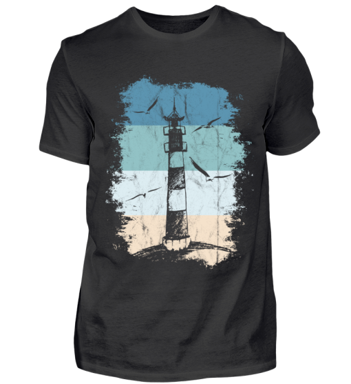 Retro Leuchtturm Ostsee Nordsee Geschenk T-Shirt AL11JL2