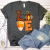 Fall Love Shirt Candy Corn Pumpkins Leopard T-Shirt AL28AG2