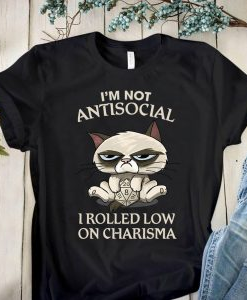 I'm Not Antisocial I Rolled Low On Charisma T-Shirt AL26AG2