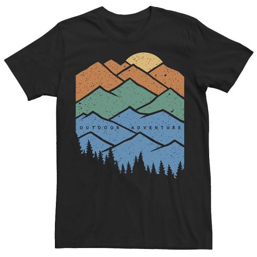 Outdoor Adventure Graphic Mountain Scene T-Shirt AL24AG2