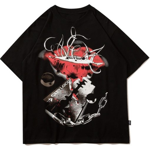 Red Lips Blade T-Shirt AL26AG2