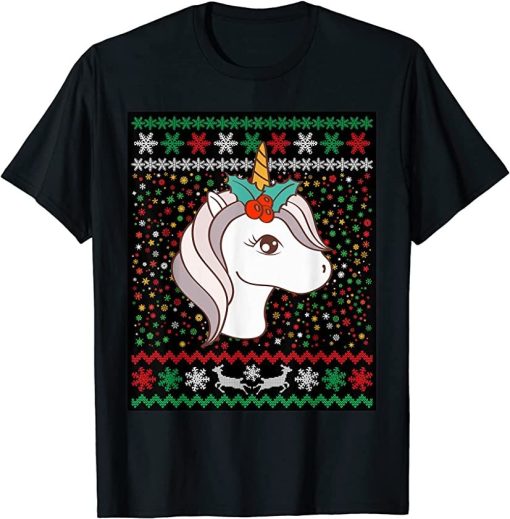 Ugly Christmas Unicorn T-Shirt AL22AG2