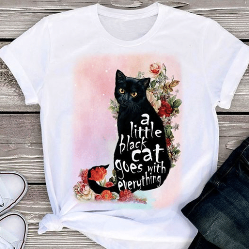 Cat Lovers A Little Black T-Shirt AL1S2