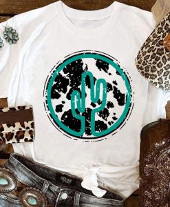 Cowhide Cactus Western T-Shirt AL