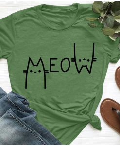 Cute Meow Cat T-Shirt AL1S2