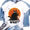Halloween Black Cat What T-Shirt AL