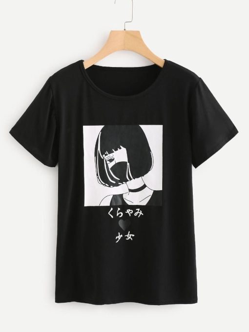 Japanes Aesthetic Girl T-Shirt AL1S2