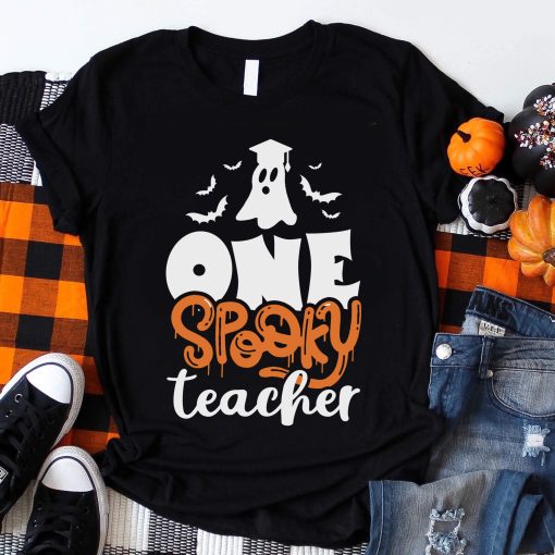 Teacher Halloween One Spooky Teacher T-Shirt AL