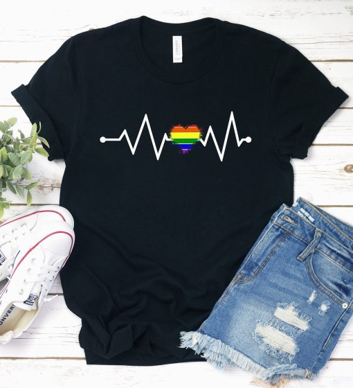 LGBTQ Heartbeat T-Shirt AL