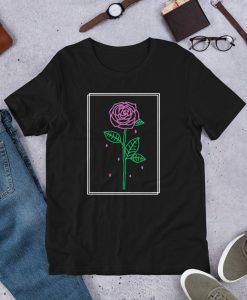 Aesthetic Red Rose Crying T-Shirt AL