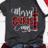 Buffalo Plaid Merry Christmas T-Shirt AL