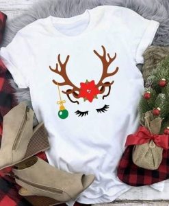 Chirstmas Deer Hat T-Shirt AL