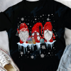 Christmas Gnome Knitting Graphic T-Shirt AL