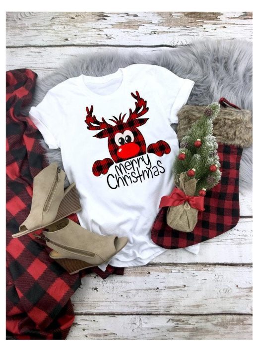 Merry Christmas Reindeer T-Shirt AL