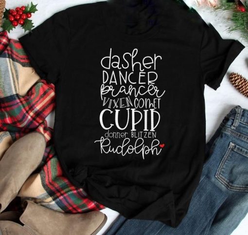 Reindeer Names T-Shirt AL