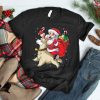 Santa Riding Llama Christmas T-Shirt AL