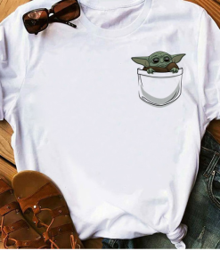 Womens Funny Bebe Yoda Summer T-Shirt AL