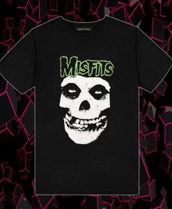 Misfits Green Fiend Skull T Shirt