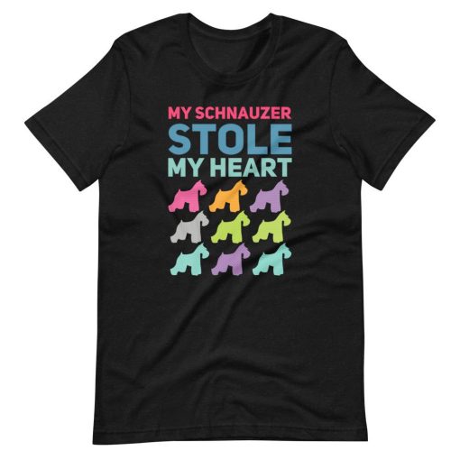 Schnauzer Stole My Heart Dog Dad T-Shirt AL