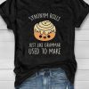 Synonym Rolls Teacher Print Short T-Shirt AL