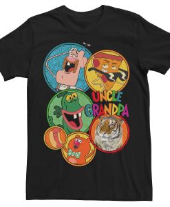 Cartoon Network Uncle Grandpa Circle Portrait Collage Logo T-Shirt AL