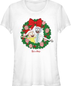 Junior's Rick and Morty Christmas T Shirt