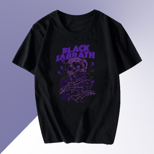 Black Sabbath Skull Purple T Shirt