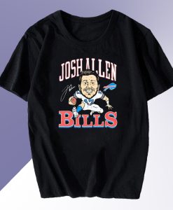 Eric Wood Wearing Bills Josh Allen Signature T Shirt