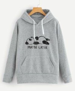 Maybe Letter And Panda Hoodie SM