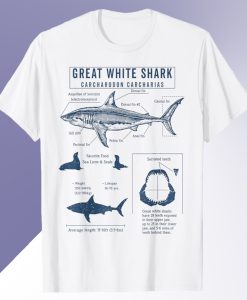 Great White Shark Anatormy T Shirt