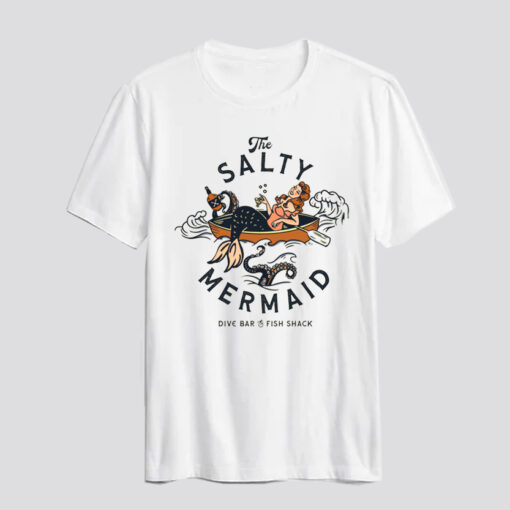 The Salty Mermaid Dive Bar & Fish Shack Retro T Shirt